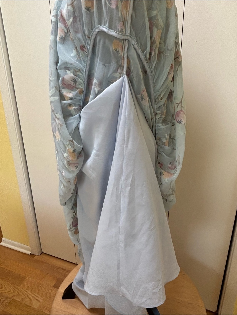 Light Blue Floral Halter Maxi Dress by Sea XL - Picture 8 of 9